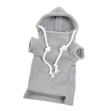 Imagem de Generic Roupa para furão com capuz, fantasia de hamster, lavável, quente, fofa, fácil de limpar, multiuso, para porquinho-da-índia, chinchila e, Cinza