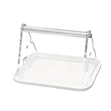 Imagem de Generic Poleiro de mesa para pássaros, suporte para treinamento de aves, afiação de garras e bicos, com bandeja para dejetos, para pássaros de pequeno e médio, Branco