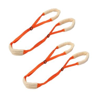 Imagem de Generic Estilingue de Pernas Traseiras de Cachorro, Confortável Respirável, Pernas Traseiras de Cachorro, Suporte, Cinta Ajustável de Veludo, 2 Peças para Lesões Articulares (Laranja)