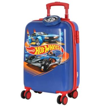 Imagem de Mala de Bordo 10Kg Infantil Hot Wheels Pista 360 Luxcel