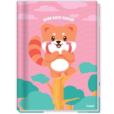 Imagem de Caderno Brochura Capa Dura Universitário Lala Pets Animais 80 Folhas Credeal Rosa
