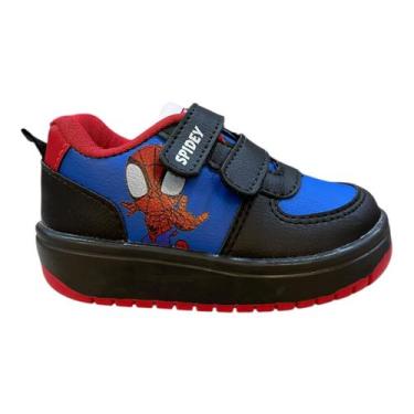 Imagem de Tenis Infantil Menino Disney Casual Autocolante Personagem Homem Aranh