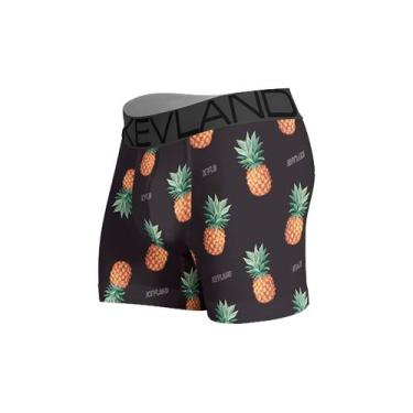 Imagem de Cueca Boxer Kevland Abacaxi Tropical, GG, Preto