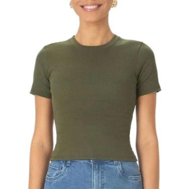 Imagem de Blusa Long Cropped Malwee 1000114191 Feminina Ribana Algodão T. P/XGG,