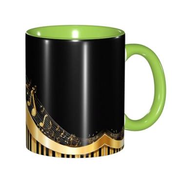 Imagem de Zeraoke Novel Music Note Print Canecas de café criativas, personalizadas, presente para família, tamanho de 325 ml, unissex