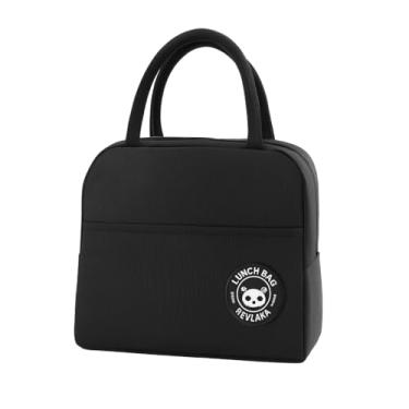 Imagem de Bolsa Lancheira Térmica Marmita Trabalho Viagem Academia (Preto)