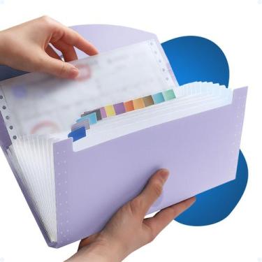 Imagem de Pasta De Plástico Organizadora De Documentos Porta Arquivos - Hxt, Rox