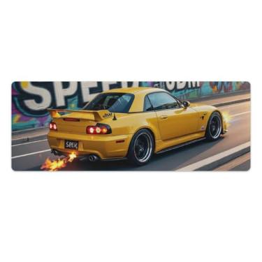 Imagem de HouLaiZhe Speed ​​JDM Car S2000 Spitfire Cool Gaming Mouse Pads JDM Car Desk Pads Grandes Mousepads para teclado de mesa, computador Mat30 x 80 cm