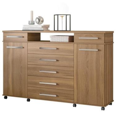 Imagem de Cômoda Demóbile London 7 gavetas 2 portas com sapateira para TV de até