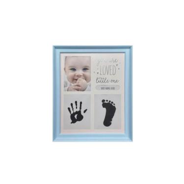 Imagem de Porta retrato laço bebê 27x23cm com carimbo - LACO BEBE, UNICO, AZUL