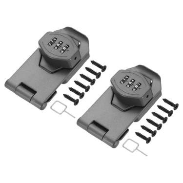 Imagem de PATIKIL Fechadura de combinação de armário sem chave 7,6 cm, 2 peças de liga de zinco com 3 dígitos e senha de torção, trava de ferrolho para armários, armário, gaveta, armário de cozinha ao ar livre