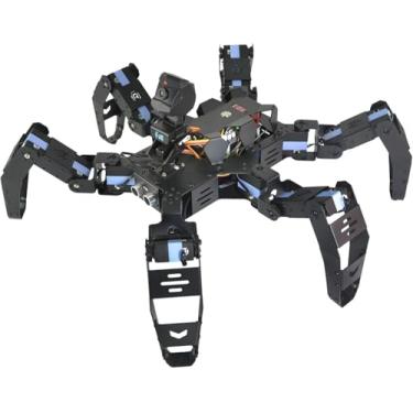 Imagem de XiaoR Geek Hexapod Robot Kit for Raspberry Pi, Walking Spider Programmable AI Robot Kit, Face/QR Code/Color Recognition, Ultrasonic Sensor, HD Camera, 18 DOF Metal Servo (with Raspberry Pi 4B 8GB)