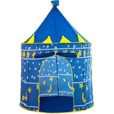 Imagem de Barraca Infantil Dobrável Castelo Azul | Portátil com Bolsa | Montagem Fácil | Brincadeiras e Aventuras | 3+ Anos | Casa de Brinquedo Dobrável Criança
