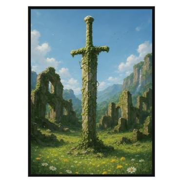 Imagem de MTG Card Sleeves 100ct (Ruinbloom) Fantasy Art Card Sleeves Deck Protector, Clear Front & Matte Textured Back Sleeves for Magic The Gathering TCG