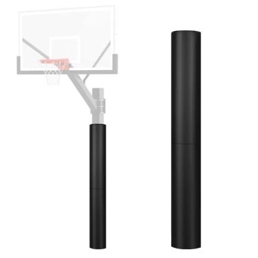 Imagem de JOMOQ Bastão de basquete de 7,6 cm e 10,16 cm com tiras reforçadas retardador de chamas e à prova d'água para bastão de basquete acolchoado ao ar livre, protetor de mastro de garagem (serve para