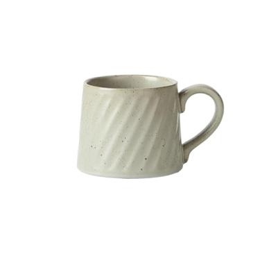 Imagem de Caneca de chá Caneca de cerâmica grande com padrão bolinhas brancas, retrô, latte, simples, europeia, café feito à mão Xícaras de café