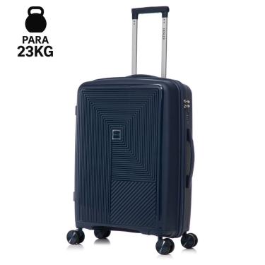Imagem de Mala Média 23kg Viagem Resistente Flexível em Polipropileno Rodinhas 360º TSA - Quito - Denlex