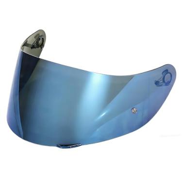 Imagem de ZARZAVT Substituição de viseira de capacete K1 compatível com AGV K1 K1S K3SV K5, blindagem matizada resistente a UV, não OEM (azul)