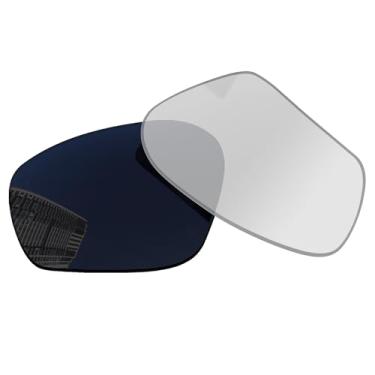 Imagem de Acefrog Lentes de reposição polarizadas de 1,5 mm para óculos de sol Oakley Field Jacket OO9402 64 mm, material atualizado, resistente a impactos - fotocrômico transparente a preto não polarizado