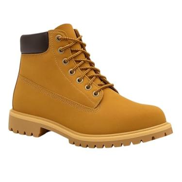 Imagem de Coturno Masculino Estrutura Robusta em Couro Sintético com Fecho Lateral e Sola Antiderrapante