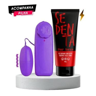 Imagem de Kit Bullet Roxo Massageador Gel Jambu 50G Vibração Liquida - Pepper Bl