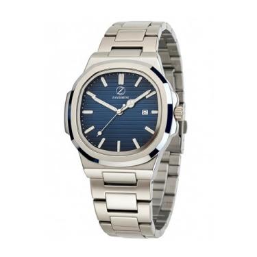 Imagem de Relógio de Pulso Masculino Zantorini Egeu 40mm Pulseira em Aço Inoxidável Mostrador Azul