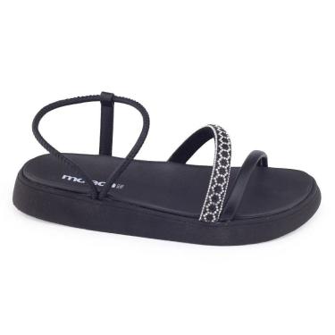 Imagem de Sandália feminina Moleca 5469.126 tira cristal brilho papete