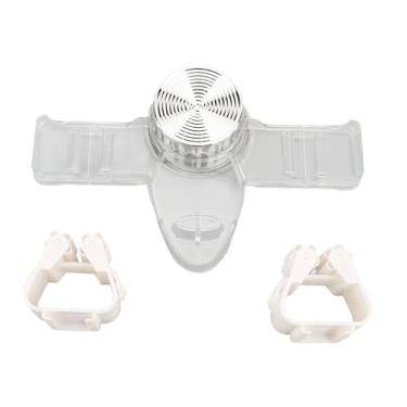 Imagem de Suporte de parede para vassoura e esfregão, ventosa forte, material pet, 2 cabides, organizador para banheiro, cozinha, lavanderia (Branco Transparente)