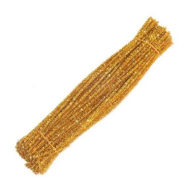 Imagem de Haste de Chenille Glitter 30cm - Dourado - 100 unidades - Artlille