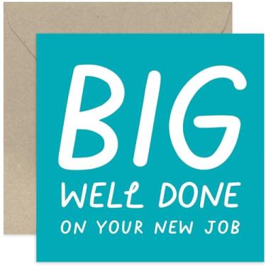 Imagem de Old English Co. Big Well Done New Job Card for Him or Her - Congratulations on New Job Card for Men and Women - Presente para colega, filho, filha | Em branco dentro com envelope