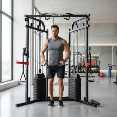 Imagem de CrossOver Angular Academia Podiumfit CA300 160kg Estação de Musculação