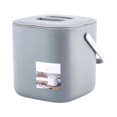 Imagem de Lixeira Plástica De 2 Níveis Com Alça, Organizador De Lixo Com Drenage