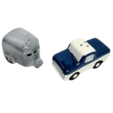 Imagem de Conjunto de mini saleiro e pimenteiro de cerâmica Truck & Horse Trailer, 6 x 4 x 3 cm