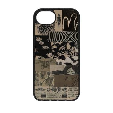 Imagem de qizjio Capa de telefone japonesa vintage à prova de choque protetora escura estética colagem anime capa de telefone para iPhone 16e