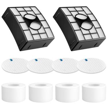 Imagem de Filtros de substituição para Shark Rotator DuoClean Powered Lift Away Speed NV680 NV681 NV682 NV683 NV800 NV801 NV803 UV810, compare com as peças # XFF680 e XHF680, 2 HEPA + 4 filtros de espuma e