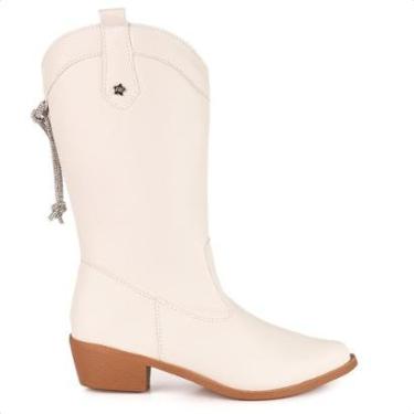 Imagem de Bota Texana Infantil Western Cordão de Strass Feminina Fashion-Feminino