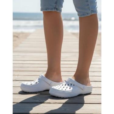 Imagem de Sandália Babuche Feminina Eva Easy Aduto Boa Onda 2402110A, Branco, 35