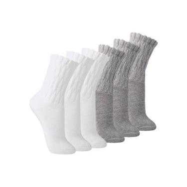 Imagem de Kit com 6 Pares de Meias Aeróbica Lupo 4810-003 Colorido, Cinza, 37-40