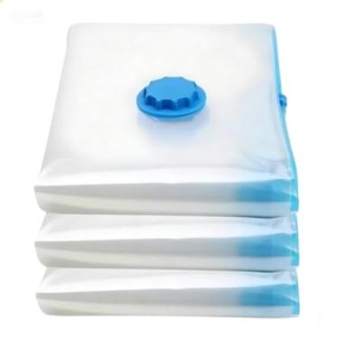 Imagem de Kit Saco a Vácuo Bomba Elétrica Organização de Roupas Mala Viagem Guarda Roupas(KIT 3 60x80,220W)