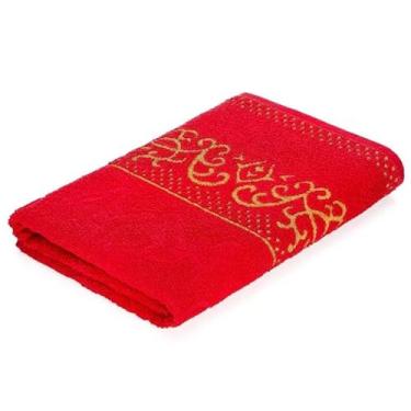 Imagem de Kit 2 Toalhas de Banho Extra Grande 100% Algodão Super Absorventes Macias para Uso Diário e Conforto Pós-Banho (Vermelho,1 Unidade)