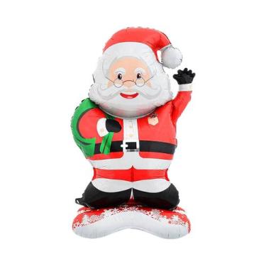 Imagem de Balão De Papel Alumínio De Papai Noel Em Pé Decoração De Festa De Nata