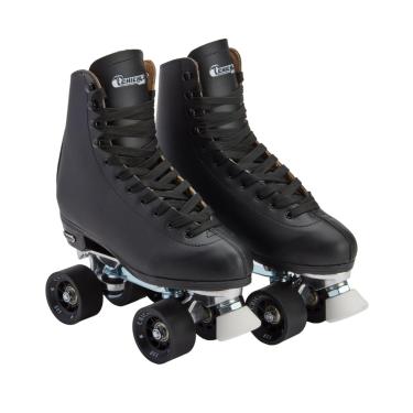 Imagem de CHICAGO Patins Patins Patins Masculinos de Couro Premium Forrado em Couro - Patins Clássicos Preto Quad