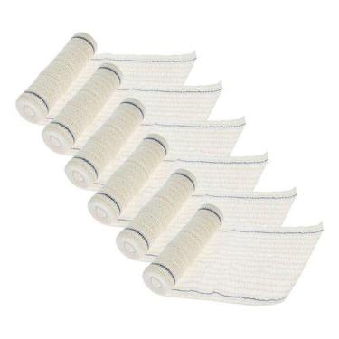 Imagem de Atadura Media Crepe Neve Faixa Curativo 12cm X 1,80m 6 Uni