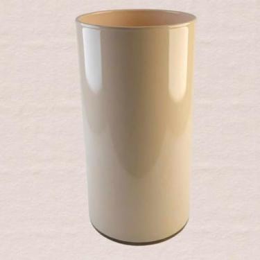 Imagem de Vaso Mesa Decorativo Tubo Cilindrico Vidro Enfeite Flores Casa Escritório Sala Preto Branco Nude 10x20