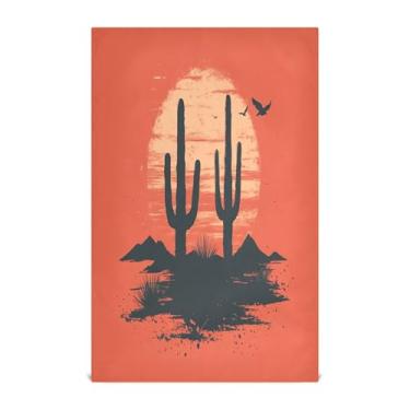 Imagem de xigua Conjunto de 1 panos de prato de cozinha do pôr do sol do deserto, toalhas de cozinha macias e altamente absorventes de secagem rápida para limpeza de pratos e limpeza à mão, 71 x 45 cm