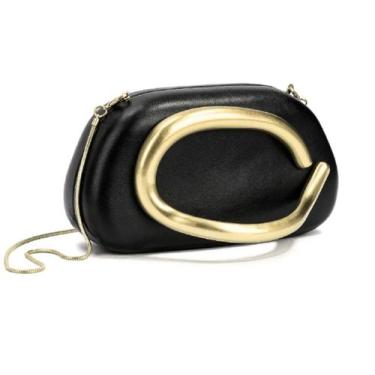 Imagem de Bolsa Clutch Feminina Festa Casamento Luxo Carteira De Mão, alça trans