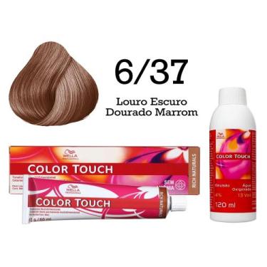 Imagem de Tonalizante Color Touch 6.37 Louro Escuro Dourado Marrom Emulsão Ox  W