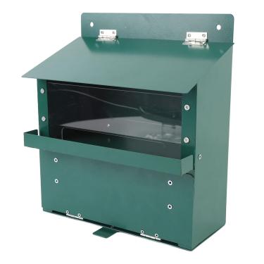 Imagem de aqxreight Alimentador de Metal Com Placa de Acrílico Transparente Mesa de Piquenique para Animais de Estimação Caixa de Alimentação Montada para Jardim Ao Ar Livre por Simples Os Esquilos Facilmente