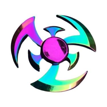 Imagem de Fidget Spinner De Metal Arco-Íris EDC, Brinquedo Antiestresse Para Adu