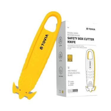 Imagem de Estilete De Segurança Para Abrir Caixas, Cortar Papelão, Encomendas E 